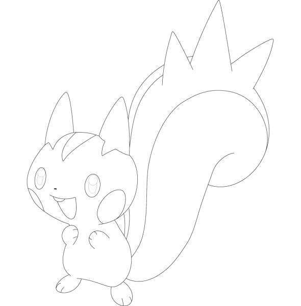 Pachirisu coloring page image