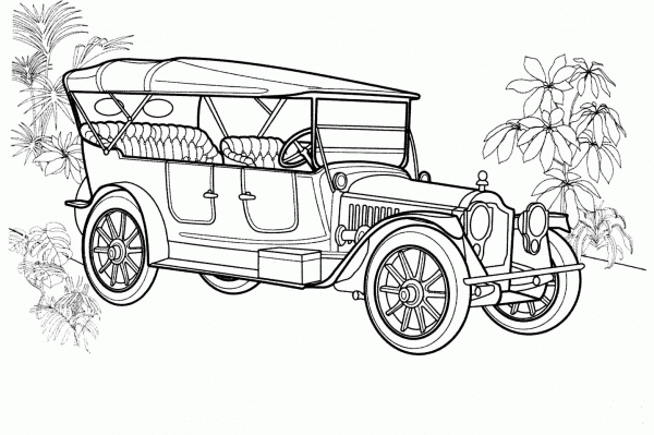 Packard Twin Six  coloring page image