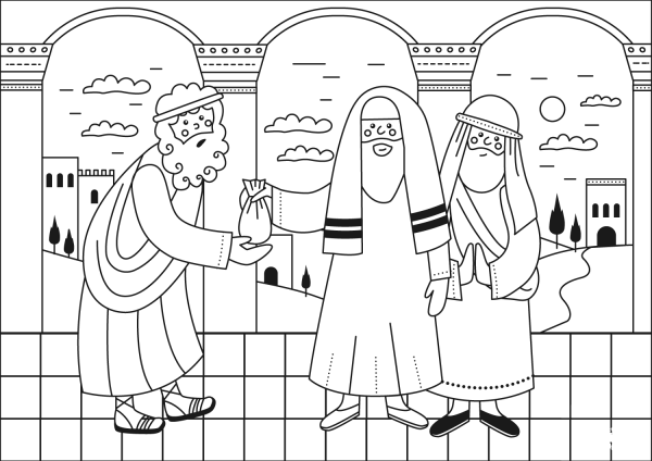 Pact of Judas coloring page image
