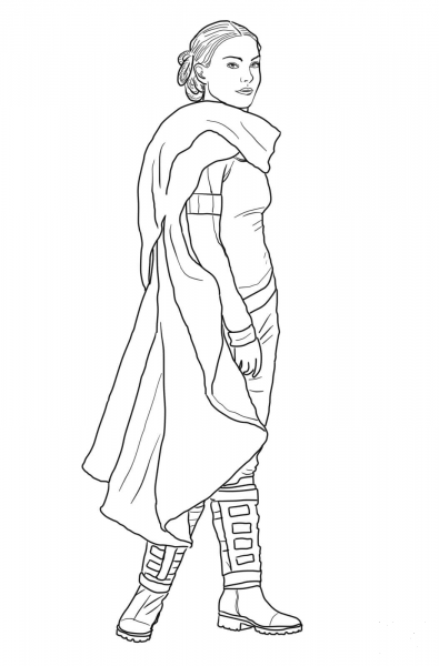 Padme Amidala coloring page image
