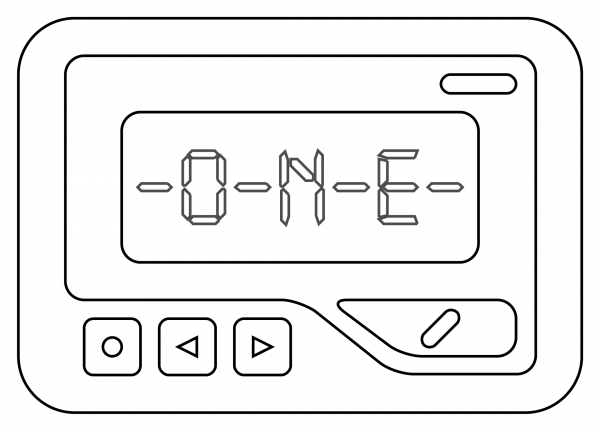 Pager coloring page image