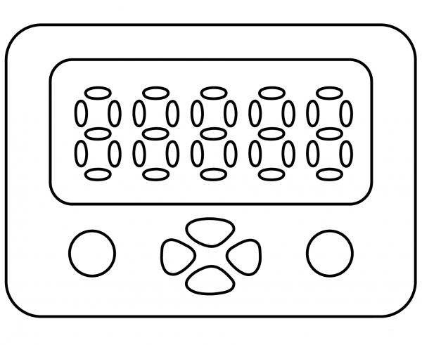 Pager Emoji coloring page image