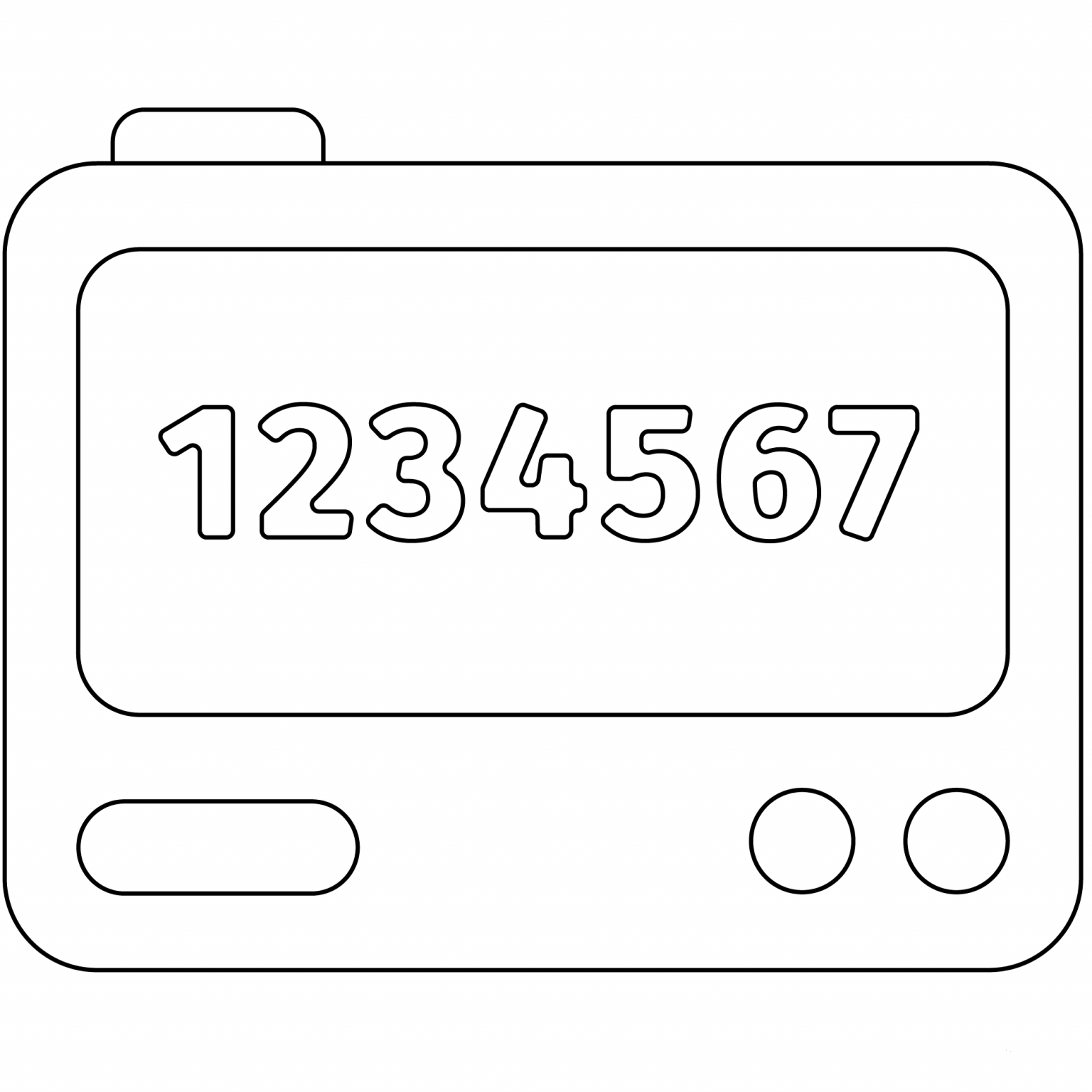 Pager Emoji coloring page ColouringPages