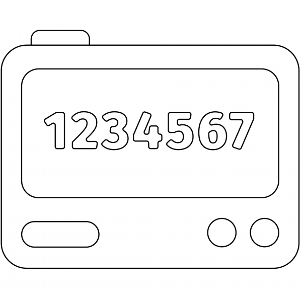 Pager Emoji coloring page image