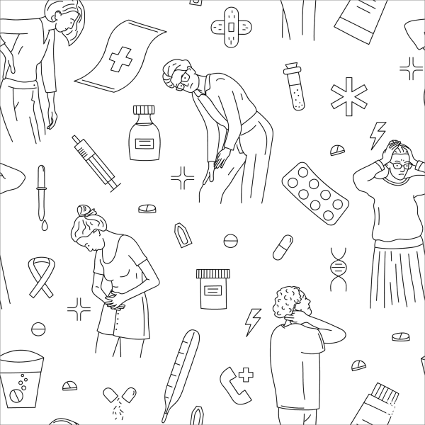 Pain Pattern coloring page image