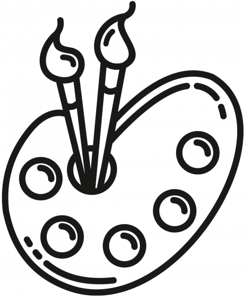 Paint Palette coloring page image