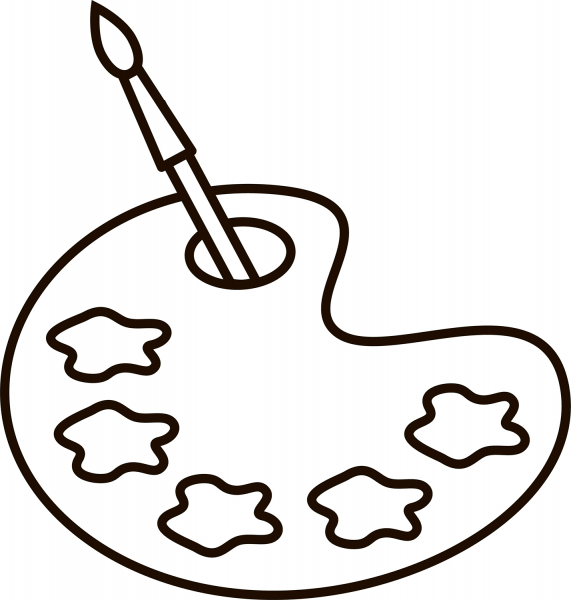 Paint Palette coloring page image