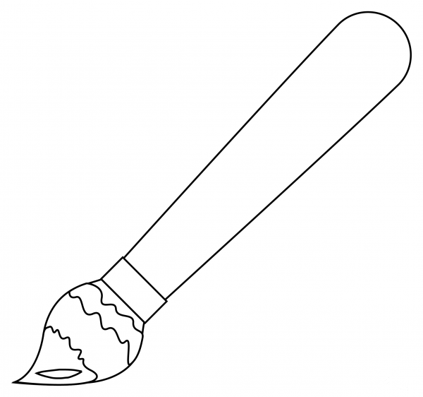 Paintbrush coloring page image