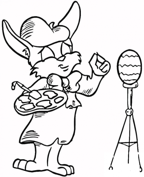 Painting Easter Egg  coloring page image