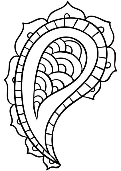 Paisley coloring page image