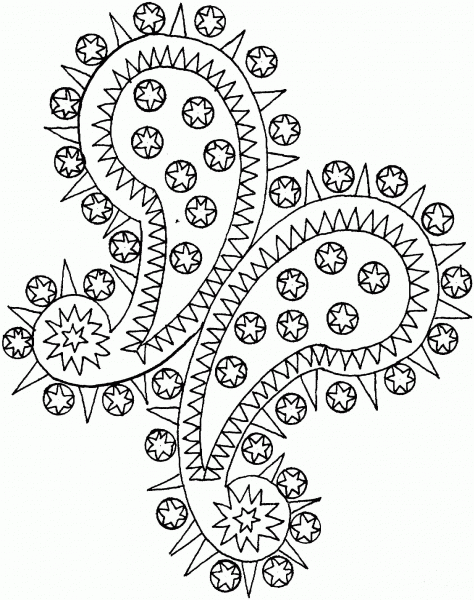 Paisley coloring page image
