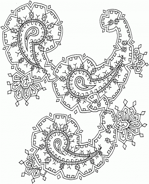 Paisley coloring page image