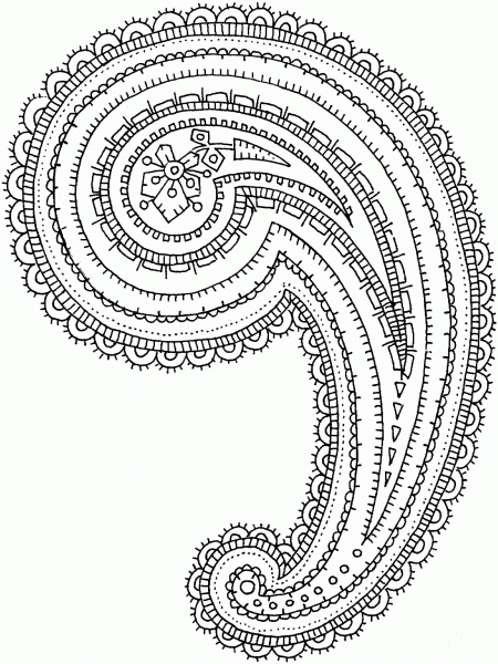 Paisley coloring page image