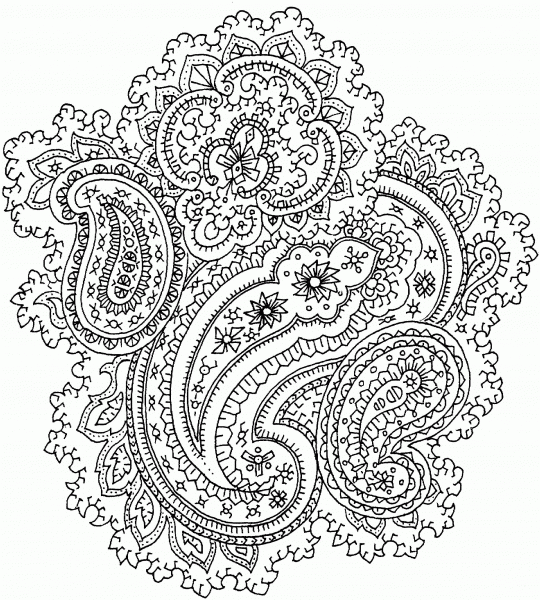 Paisley coloring page image