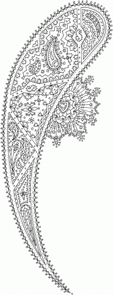 Paisley coloring page image