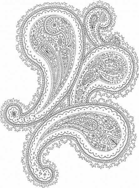 Paisley coloring page image