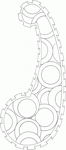 Paisley coloring page image