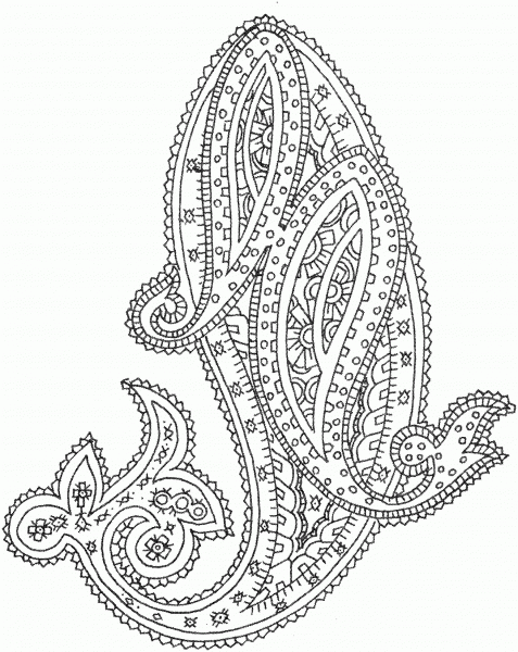 Paisley coloring page image