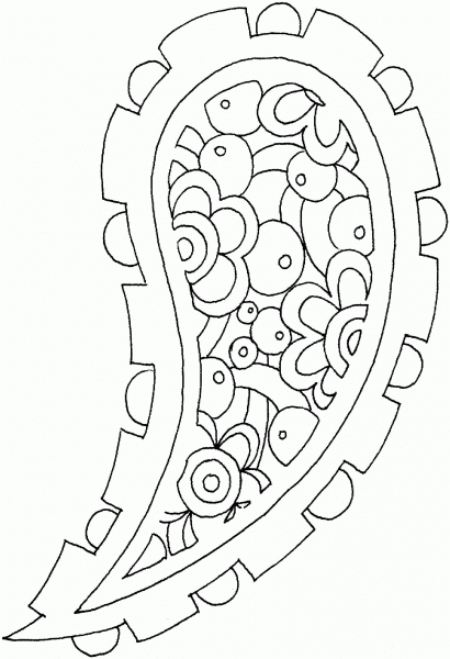 Paisley coloring page image