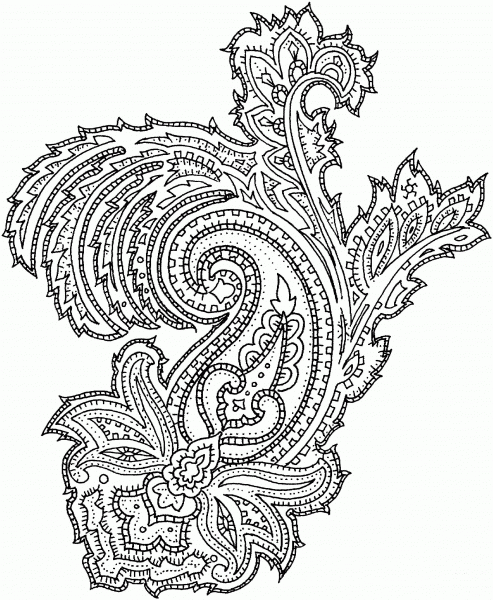 Paisley coloring page image
