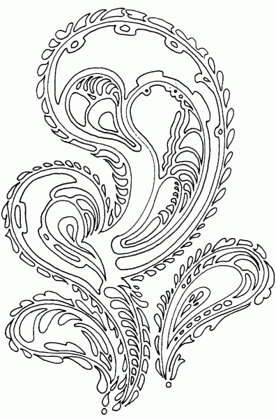 Paisley coloring page image