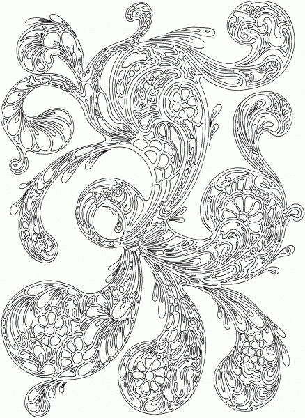 Paisley coloring page image