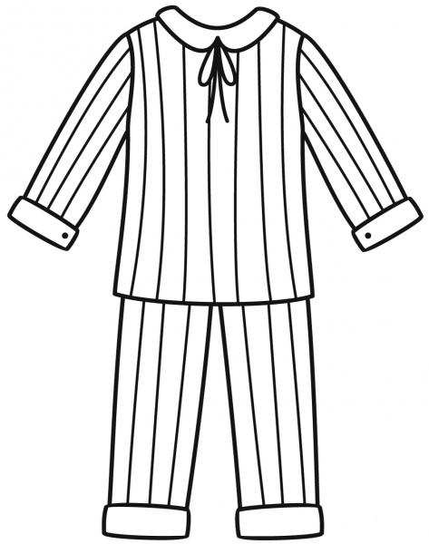 Pajama coloring page image