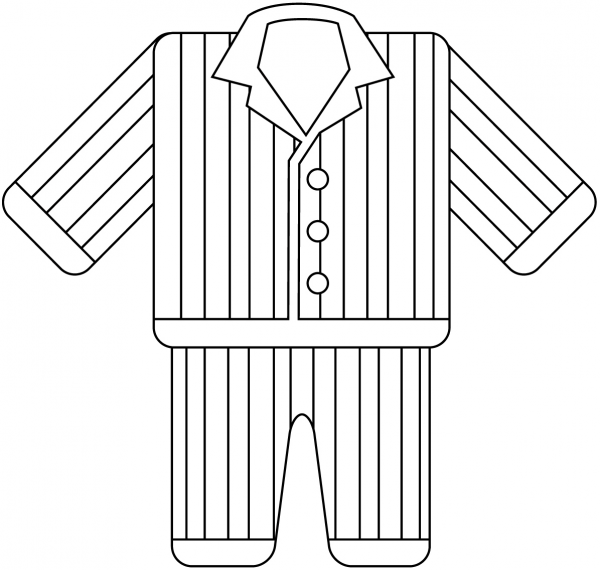 Pajama coloring page image