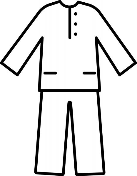 Pajama coloring page image