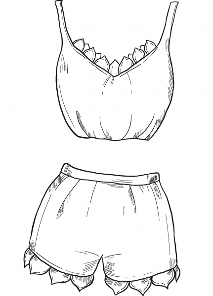 Pajamas coloring page image