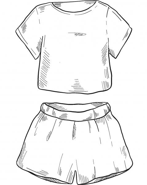 Pajamas coloring page image