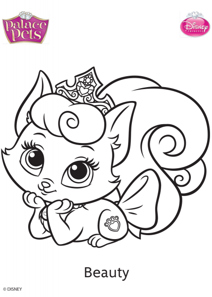 Palace Pets Beauty coloring page image