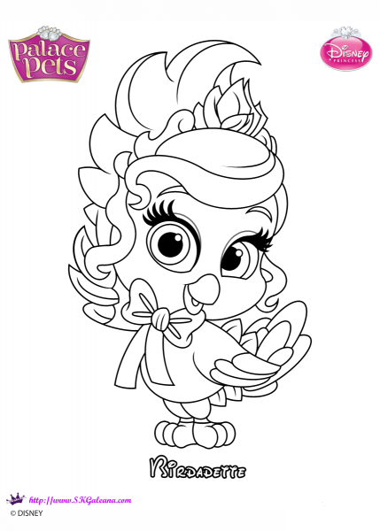 Palace Pets Birdadette coloring page image