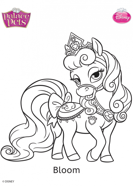 Palace Pets Bloom coloring page image