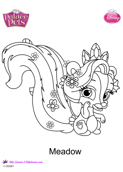 Palace Pets Meadow coloring page image