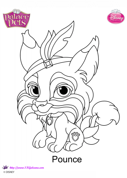 Palace Pets Pounce coloring page image