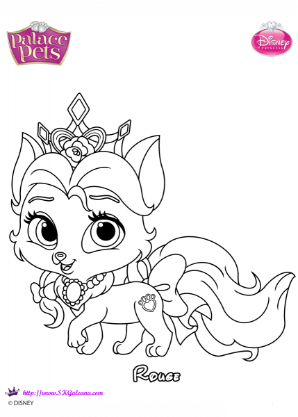 Palace Pets Rouge coloring page image