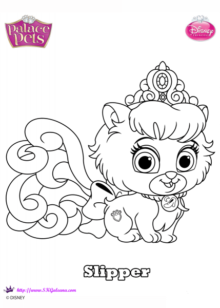 Palace Pets Slipper coloring page image