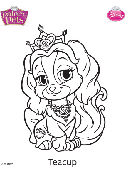 Palace Pets Teacup coloring page image