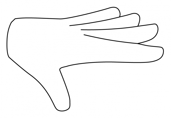 Palm Down Hand Emoji coloring page image