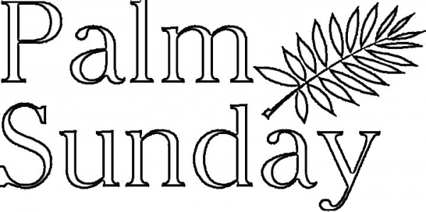 Palm Sunday Poster  coloring page image