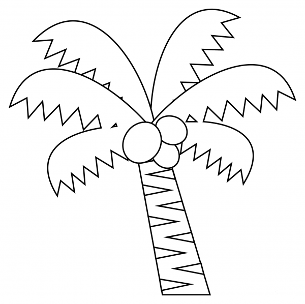Palm Tree coloring page image