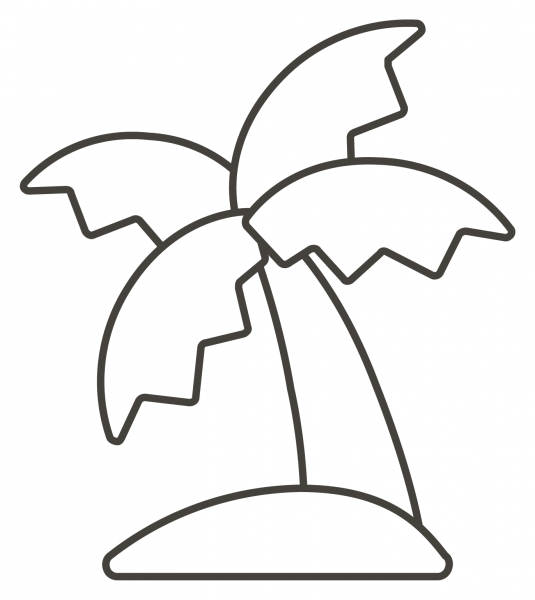 Palm Tree coloring page image