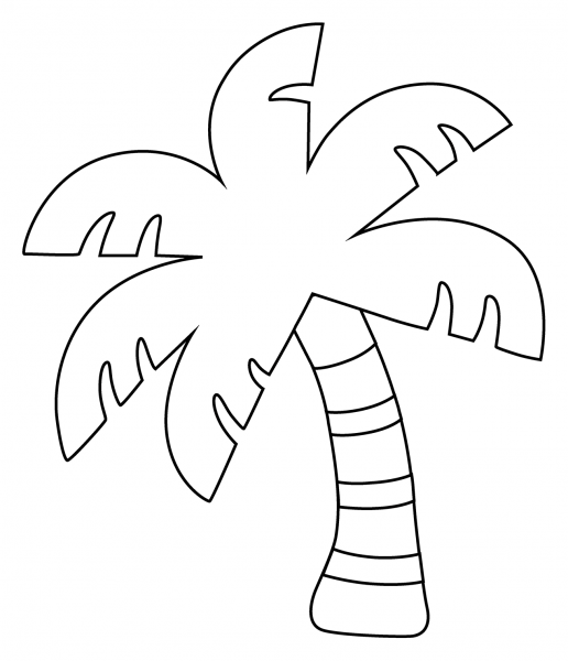 Palm Tree Emoji coloring page image