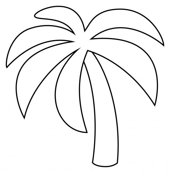 Palm Tree Emoji coloring page image