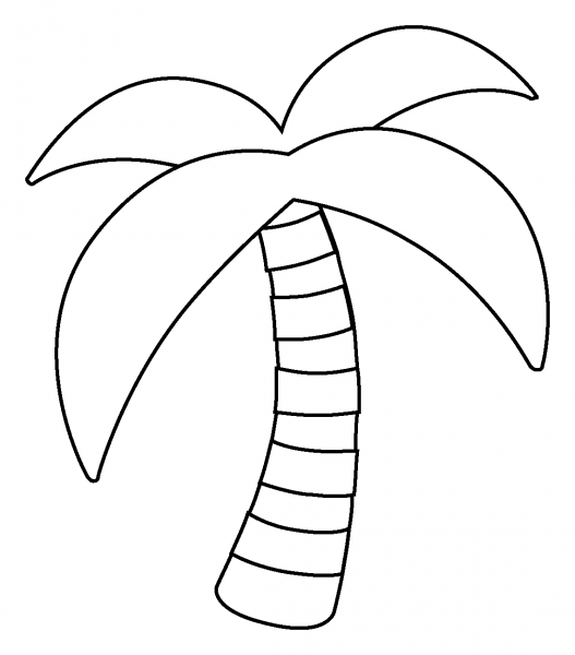 Palm Tree Emoji coloring page image