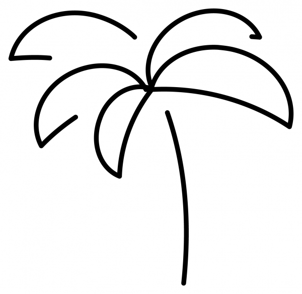 Palm Tree Emoji coloring page image