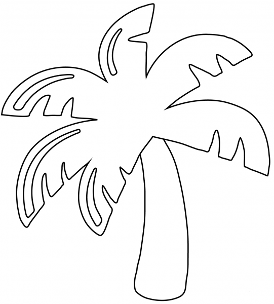 Palm Tree Emoji coloring page image