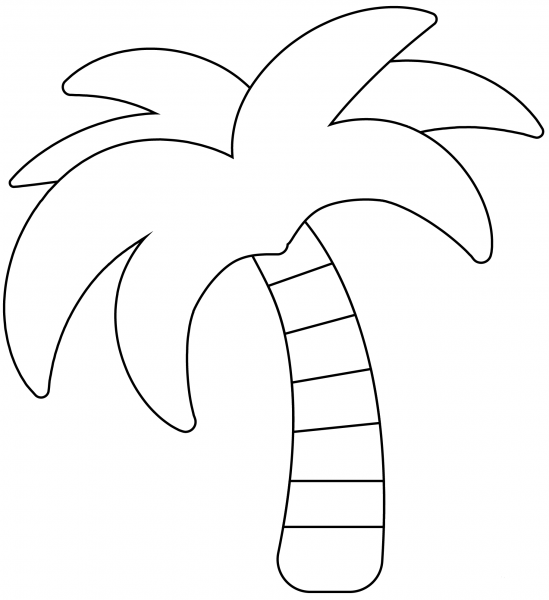 Palm Tree Emoji coloring page image