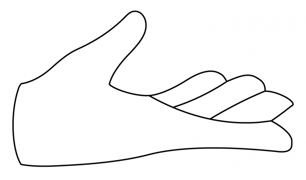 Palm Up Hand Emoji coloring page image